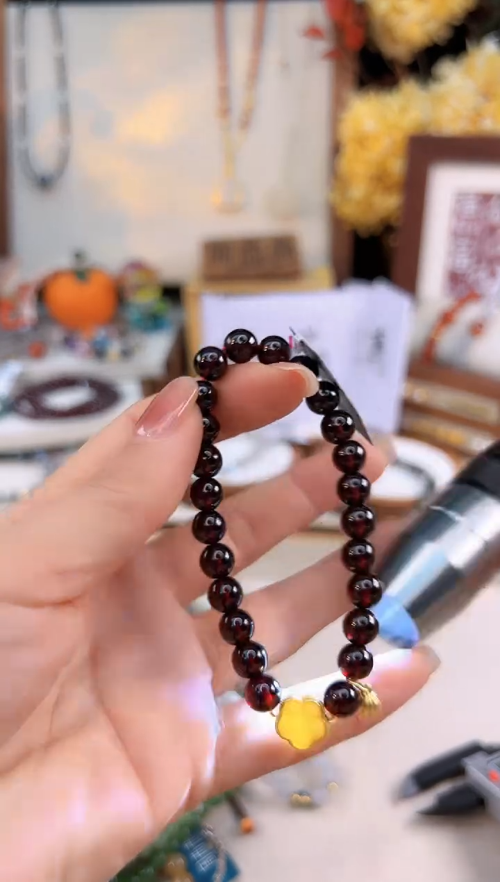 【闪购商品】石榴石手链银S925镶嵌@@I057E014950