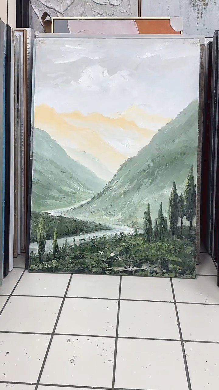 竖款168美术馆 装饰画100*75