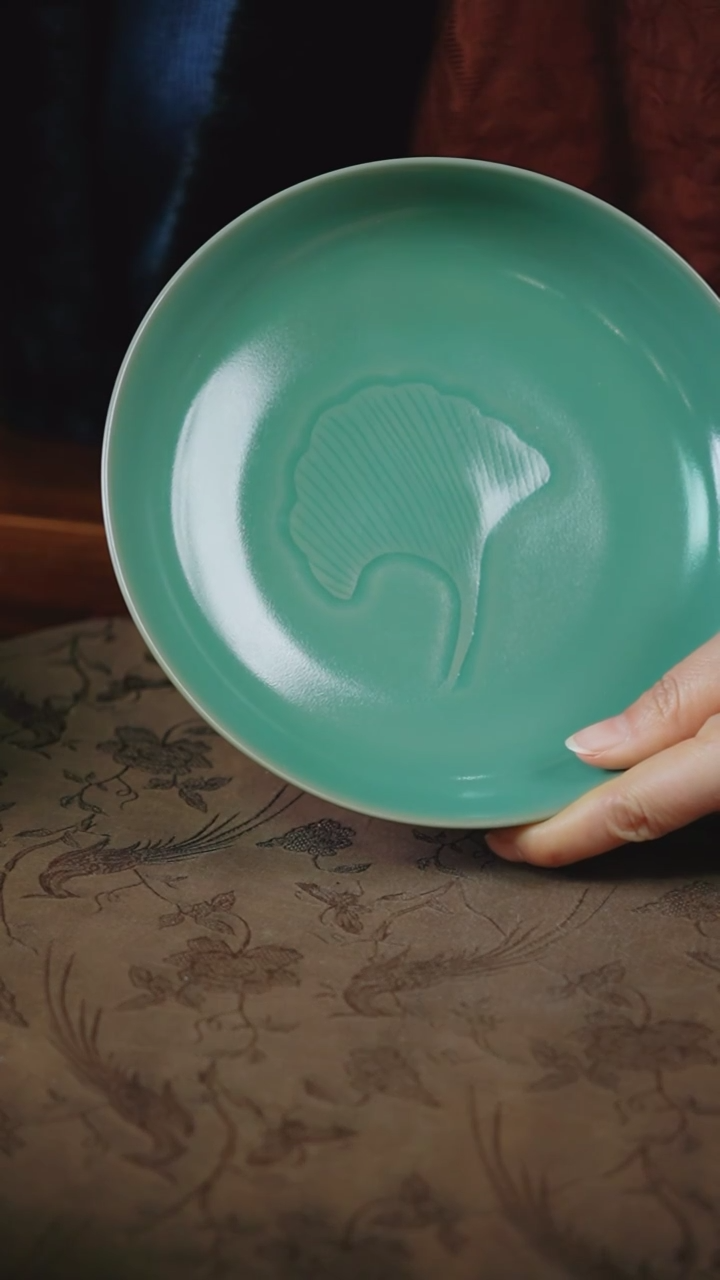 【闪购商品】杯35汝瓷纯手工青玉釉盘