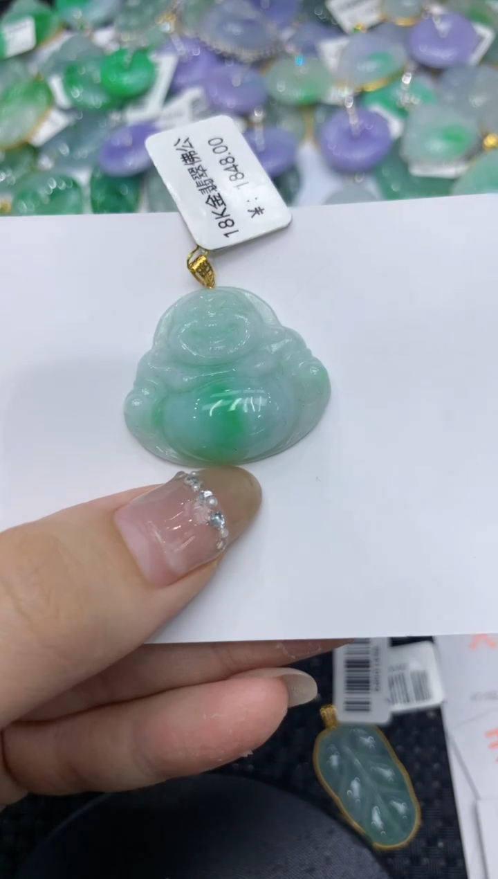 【闪购商品】翡翠颈饰18K金镶嵌222222222
