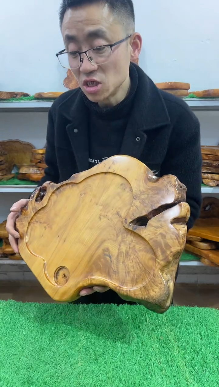 【闪购商品】四川香杉枯木榴茶盘