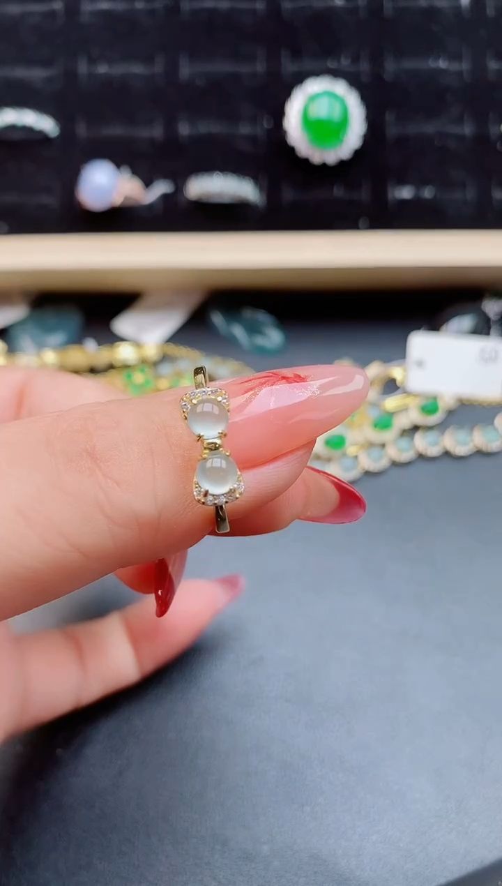 【闪购商品】翡翠戒指银S925镶嵌12121