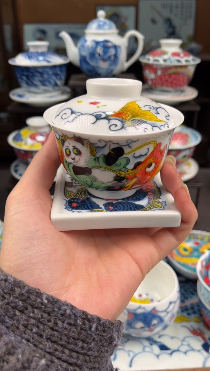 拙明院（微瑕价格）盖碗+杯垫