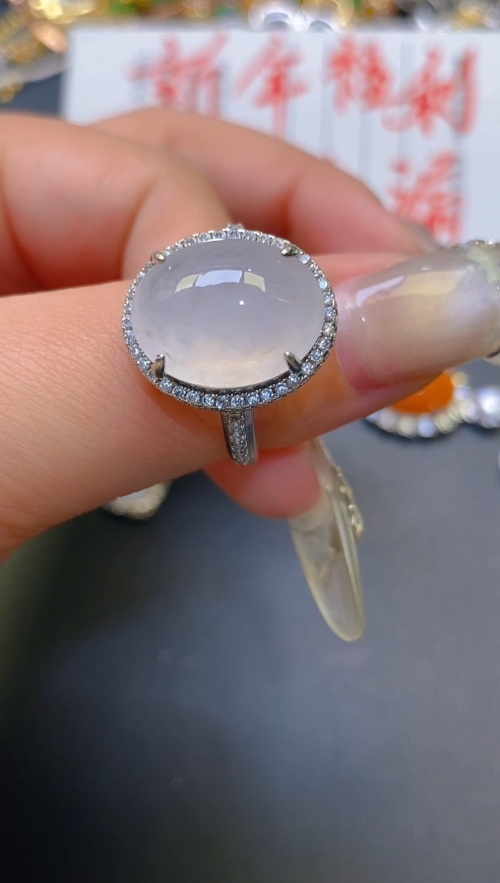 【闪购商品】翡翠耳饰银S925镶嵌天然A货翡翠1