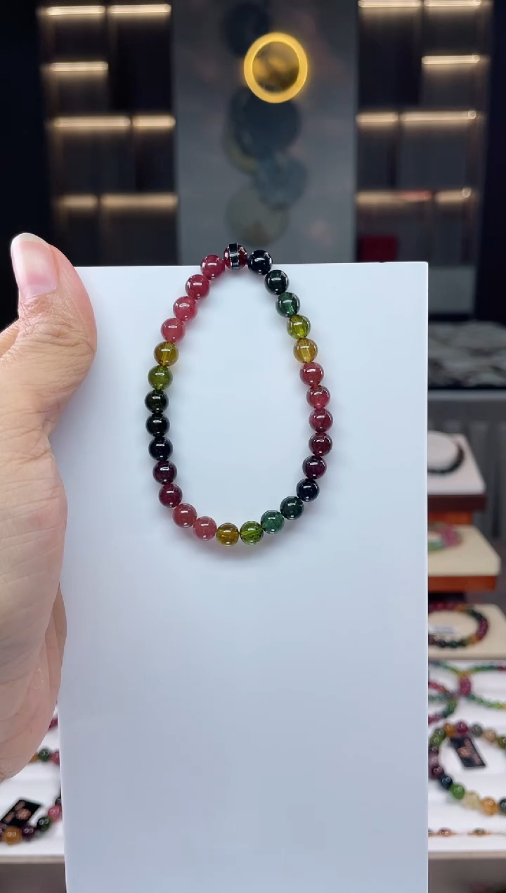 单圈手串未镶嵌碧玺（多样性发一条）Q