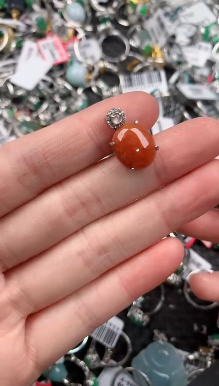 银S925镶嵌戒指翡翠777--1