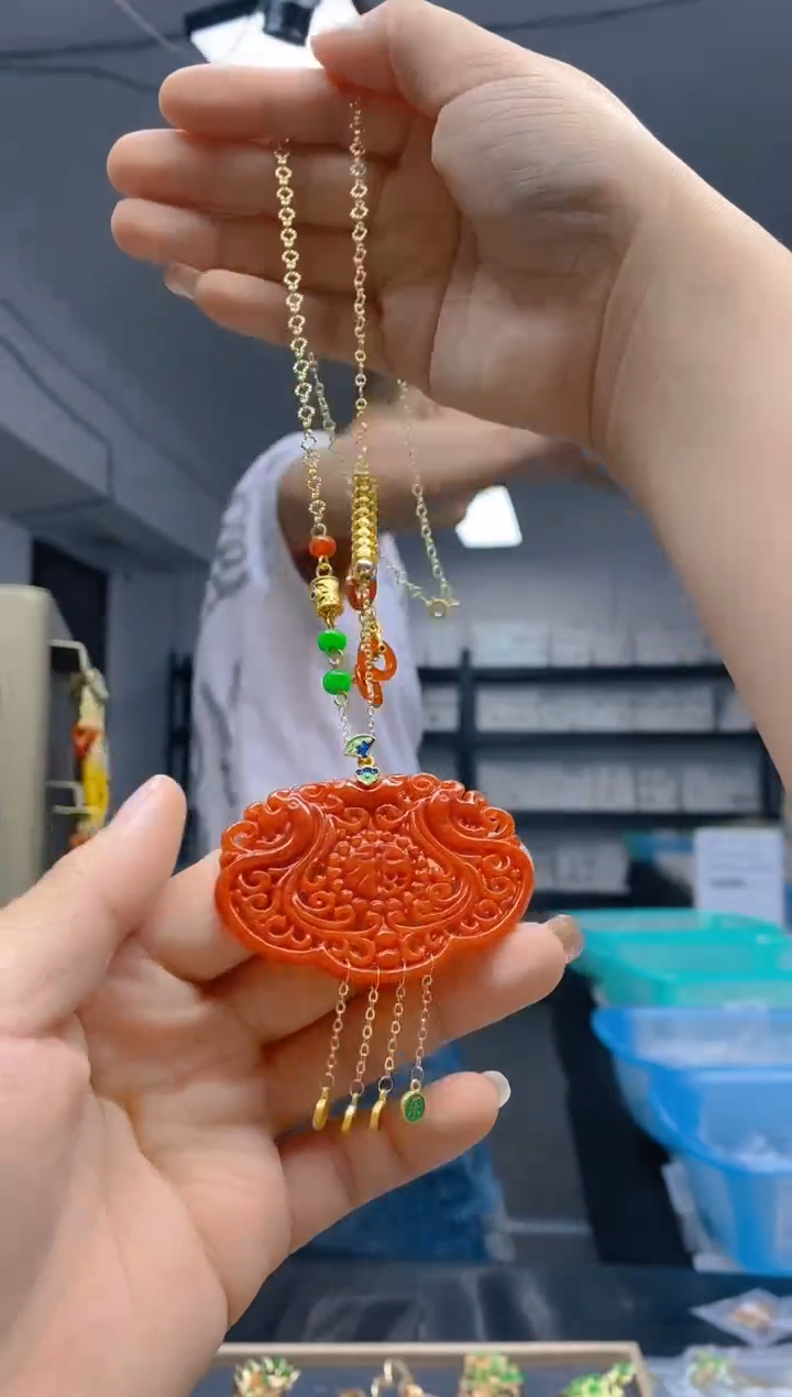 【闪购商品】翡翠耳饰合金197翡翠锁骨链