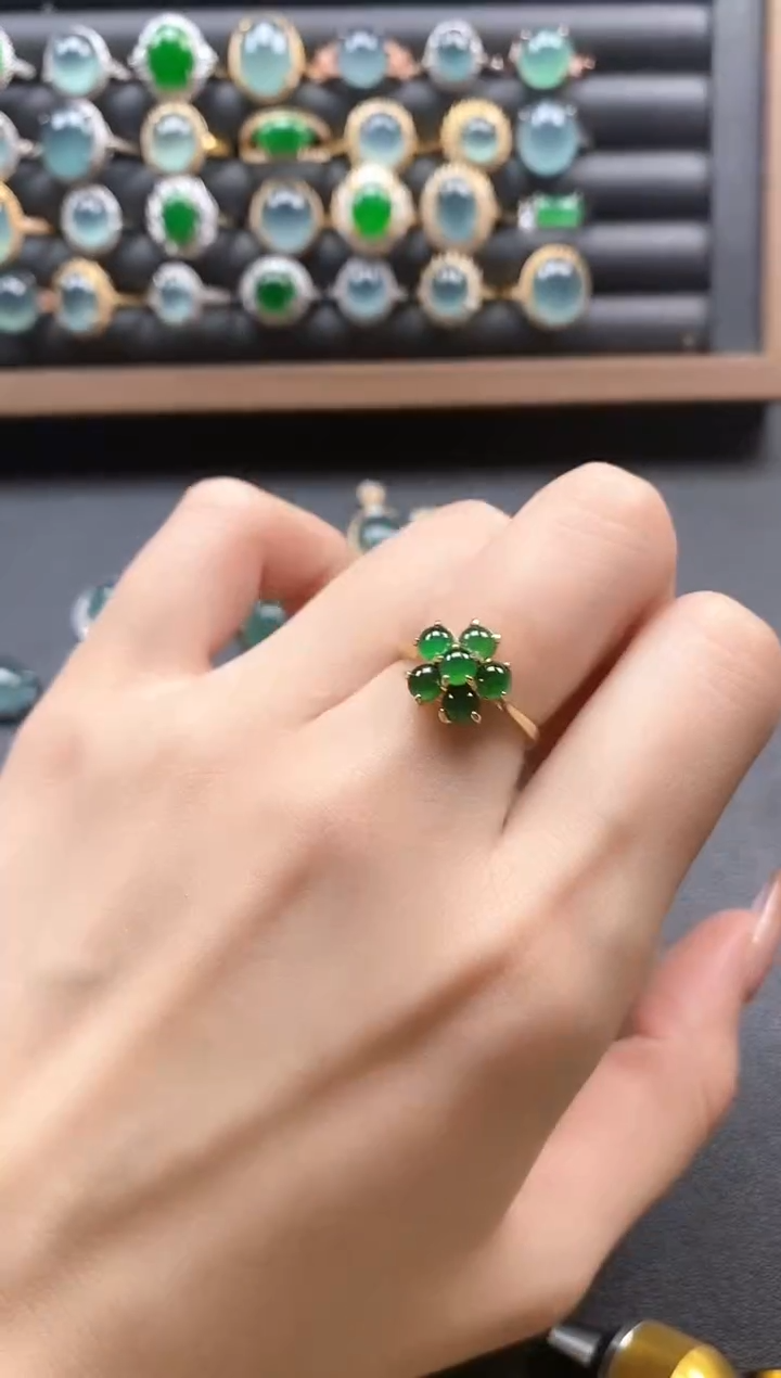 银S925镶嵌戒指翡翠51151