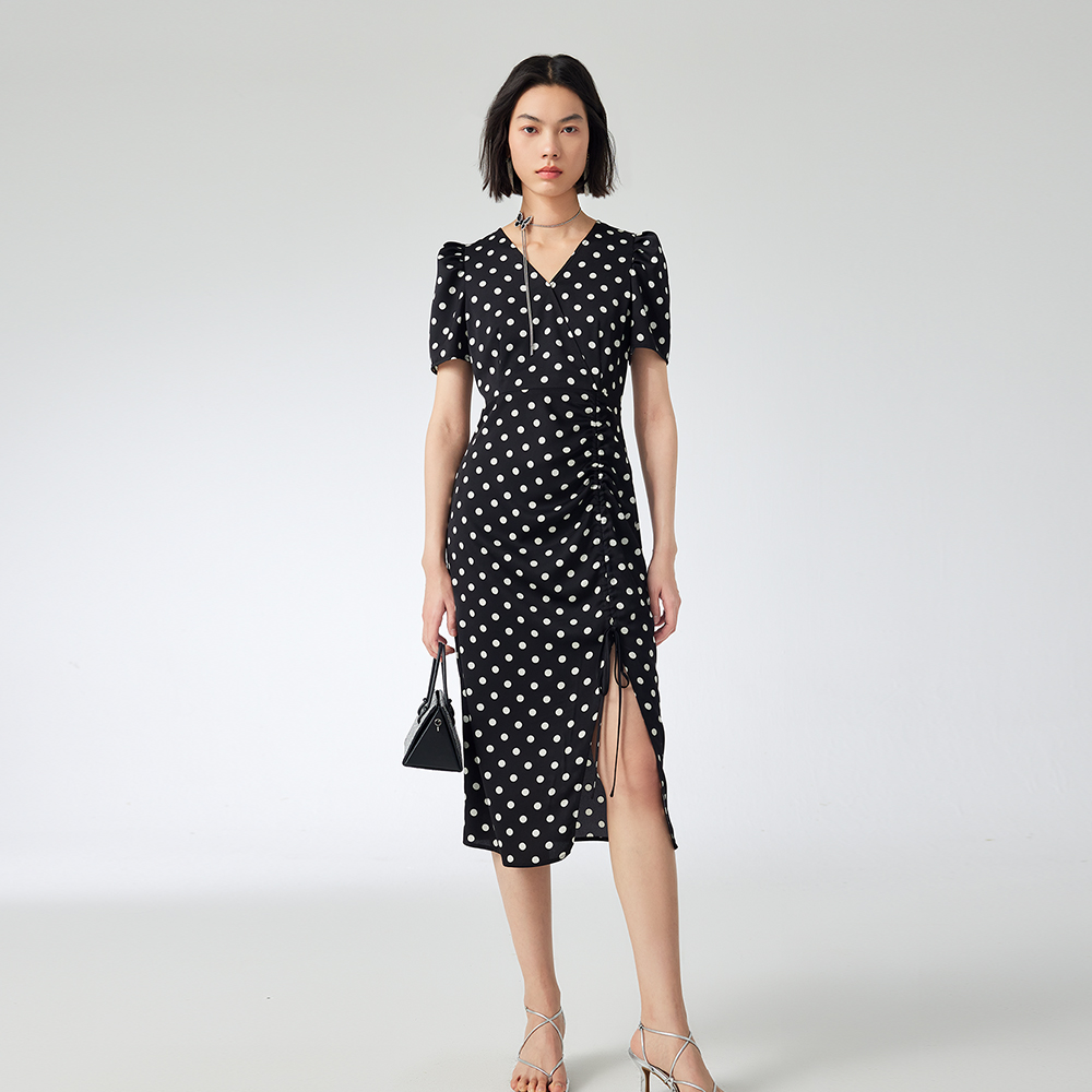 【多金专属】抽褶连衣裙 2D243001