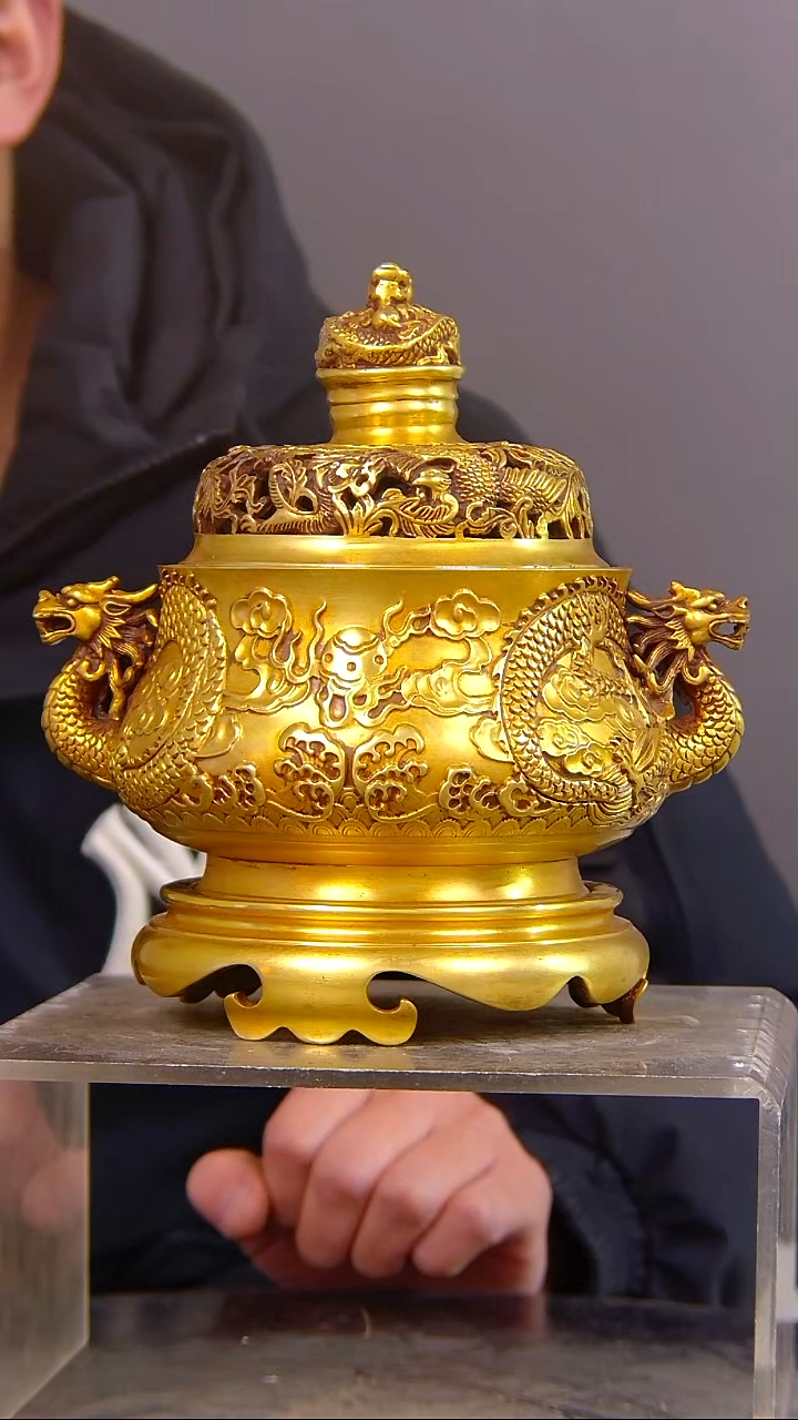 奋**生山水铜缘香炉结缘1111    