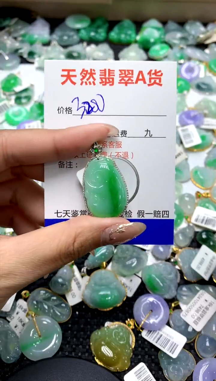 【闪购商品】翡翠颈饰18K金镶嵌111111111111111111