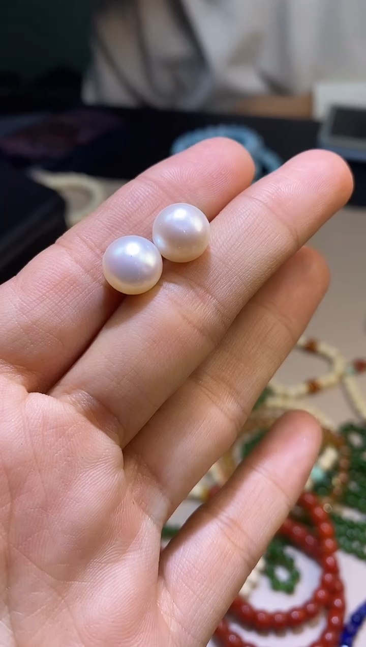 【闪购商品】淡水珍珠耳饰银S925镶嵌耳钉