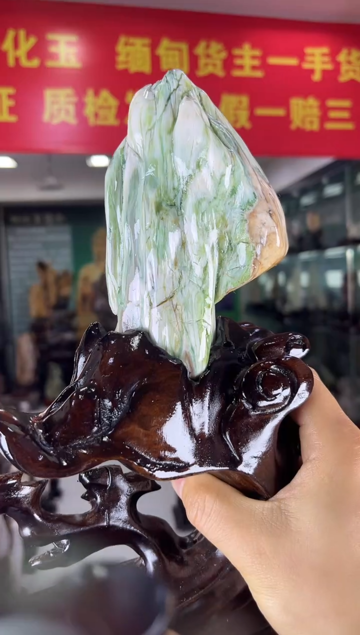 未镶嵌珠宝奇石硅化玉缅甸天然树化玉精品居家摆件