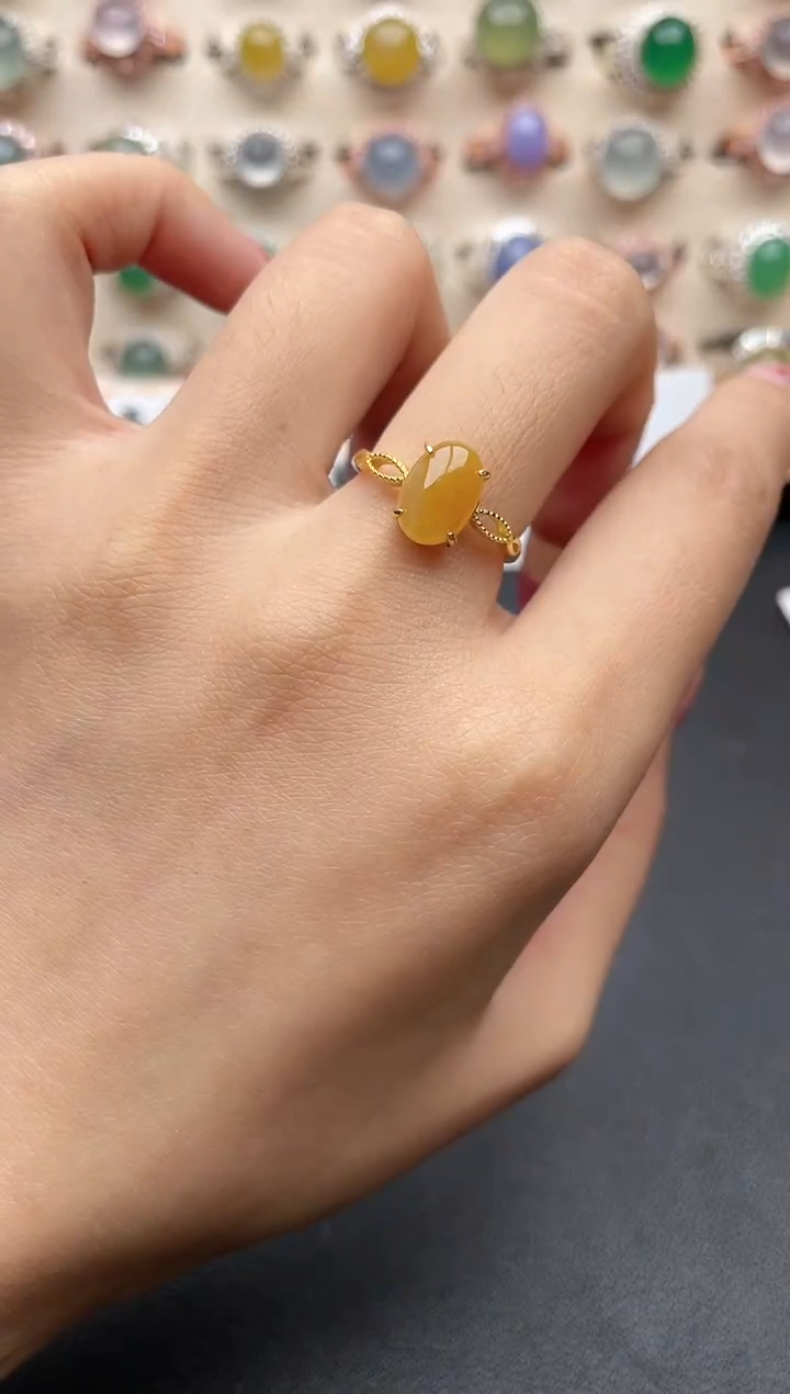 【闪购商品】翡翠戒指银S925镶嵌一物一证一礼盒