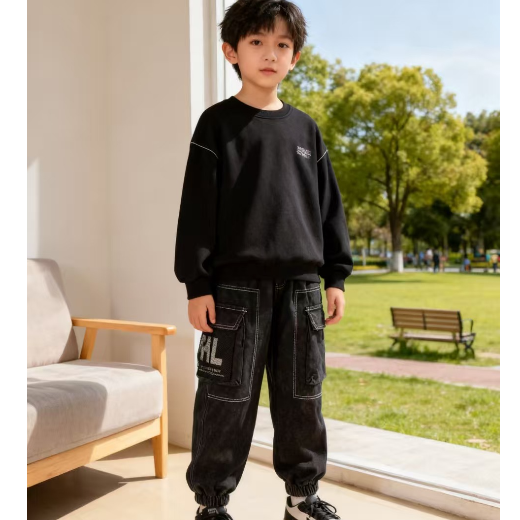 B3-515生儿童秋冬百搭加绒牛仔裤(42029)