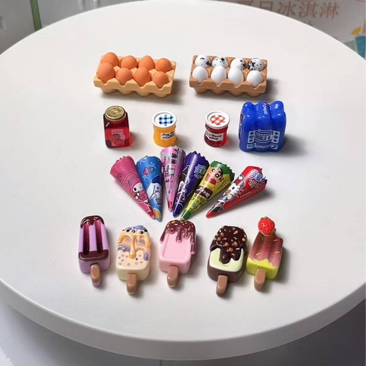 【鸡蛋组合】小朋友过家家家具摆件