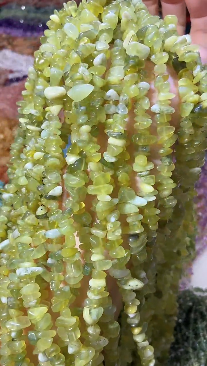 水晶珠宝半成品未镶嵌青提奶盖