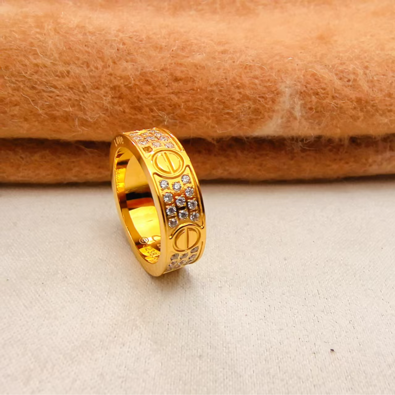 钛钢戒指 阮大大高奢定制不掉色满天星戒指25652高高货