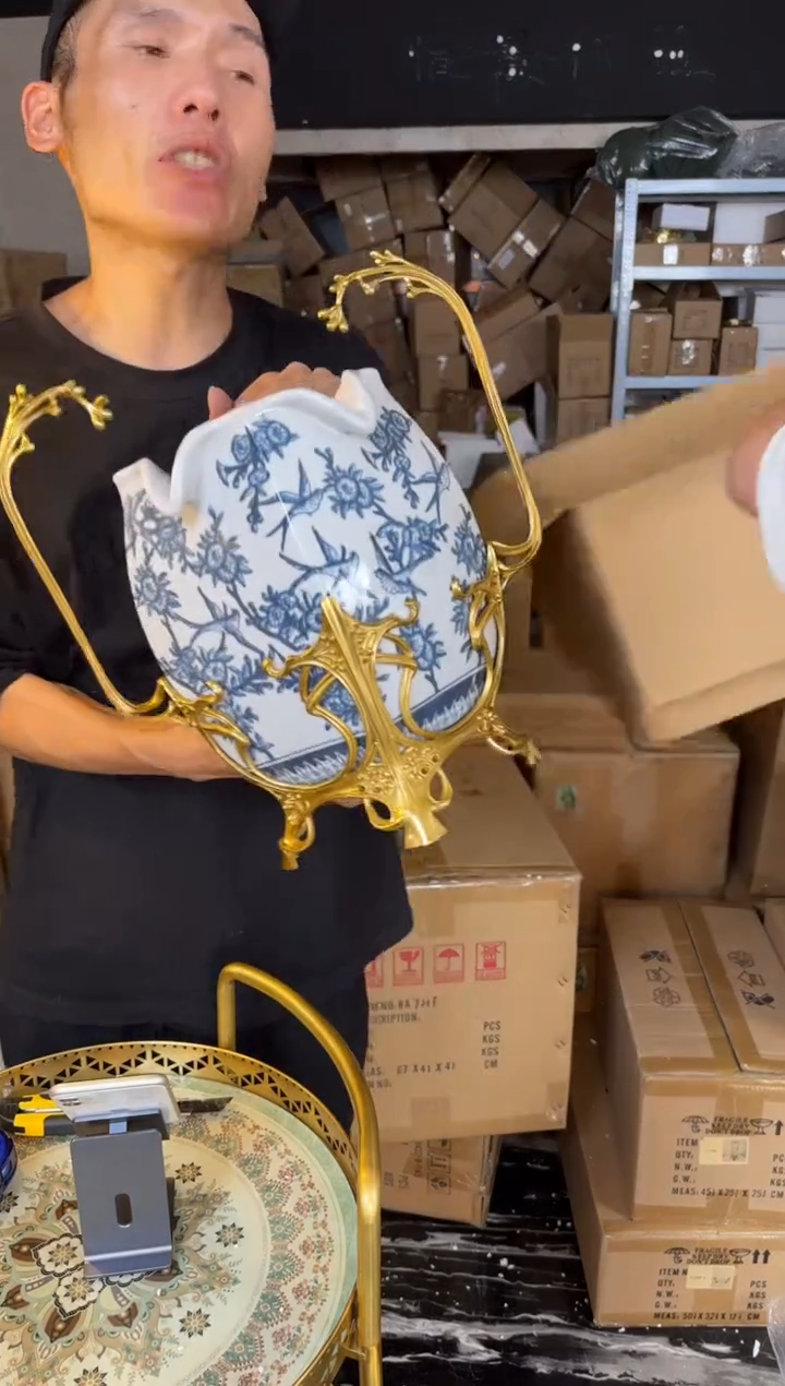 黄铜黛姿家居装饰品摆件  