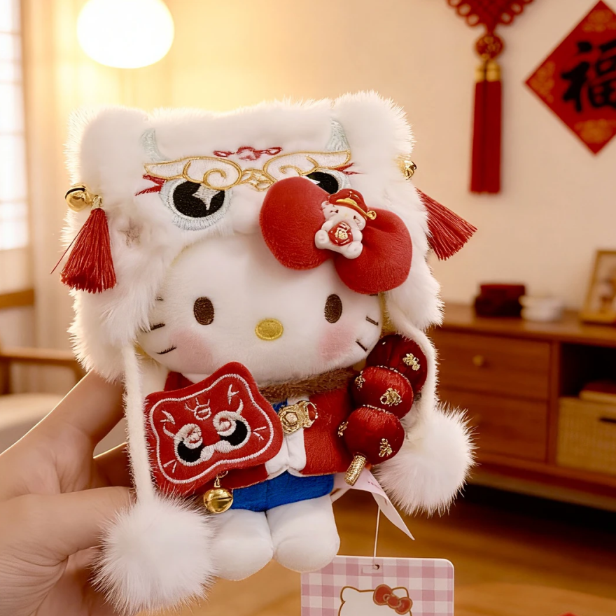 三丽鸥正品授权挂件diy手工可爱卡通凯蒂猫红色醒狮系列可爱