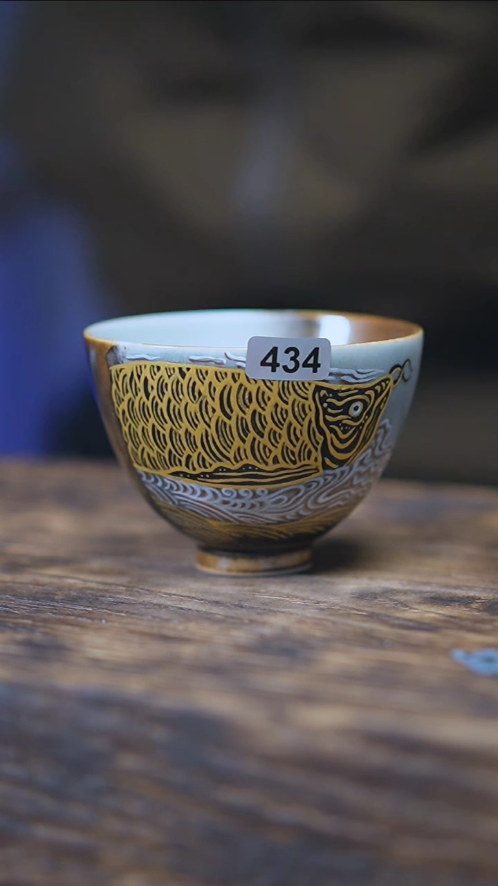 【闪购商品】434景德镇手绘金龙鱼单杯