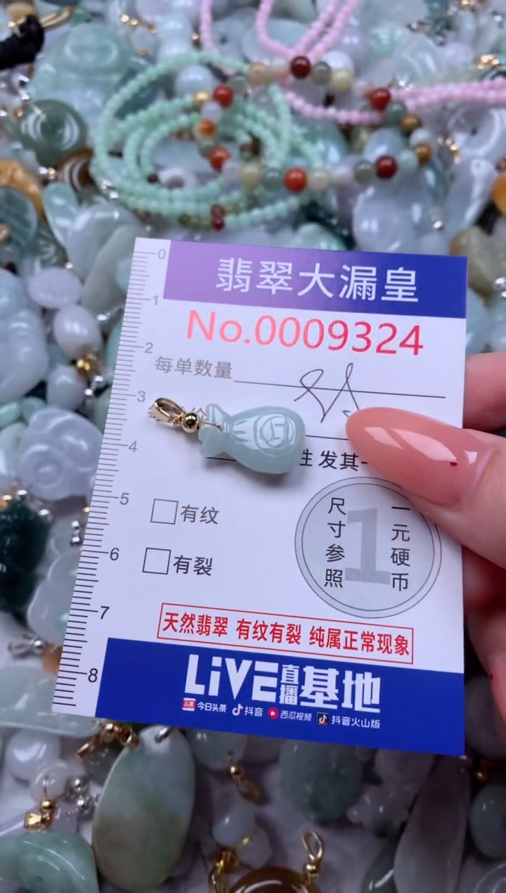 翡翠未镶嵌吊坠(不含链)9324