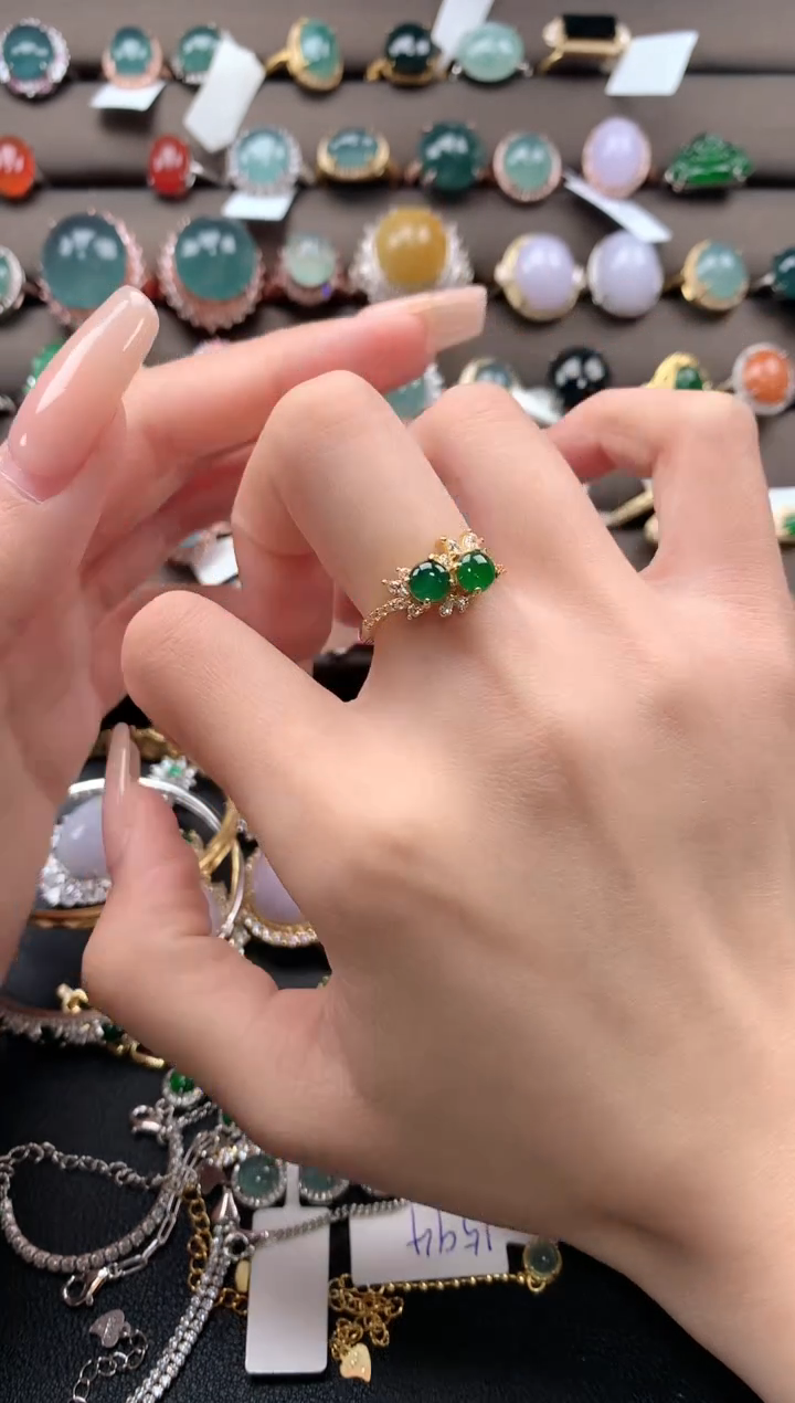 【闪购商品】翡翠戒指银S925镶嵌432432