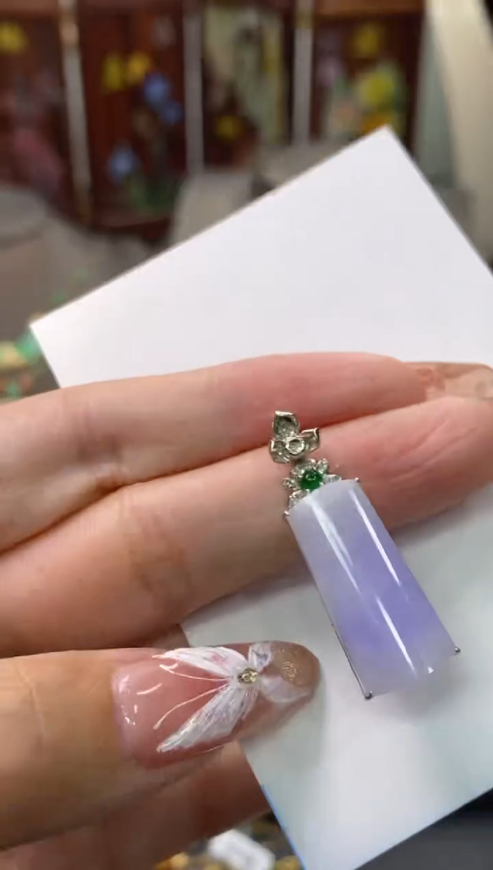 【闪购商品】翡翠颈饰18K金镶嵌净货11049