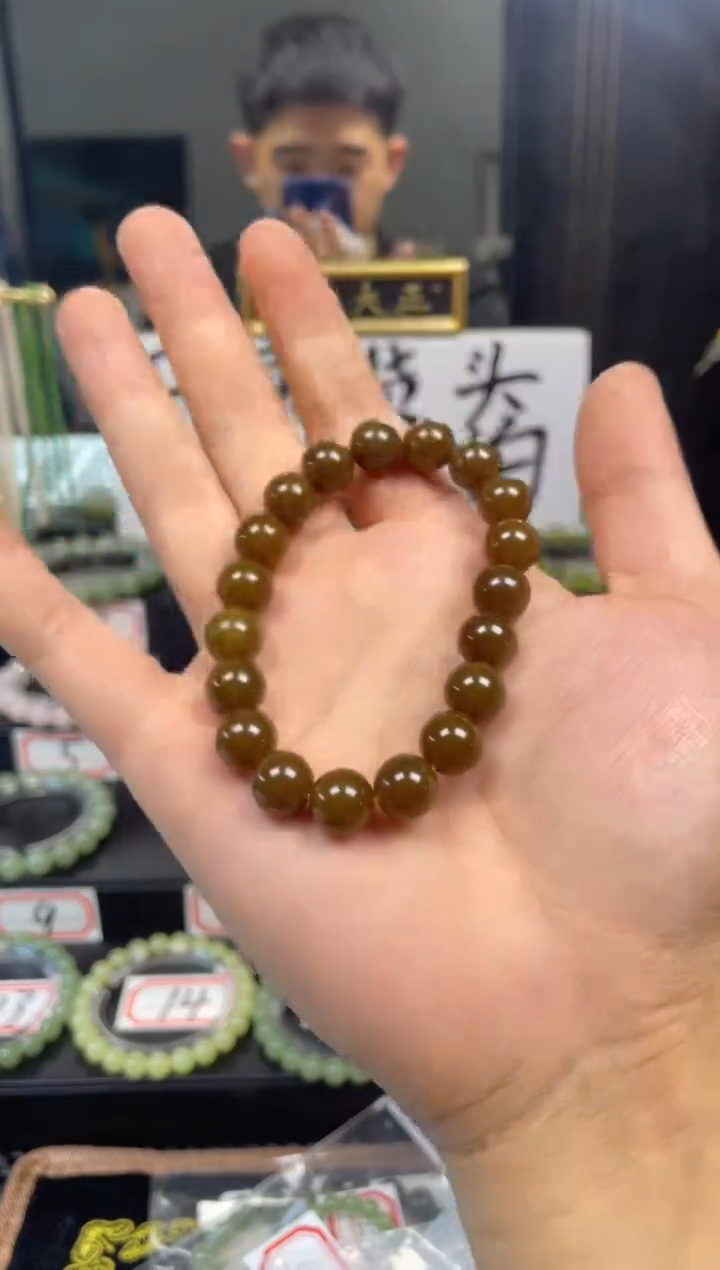 未镶嵌手串和田玉天然和田玉糖料卡10手串
