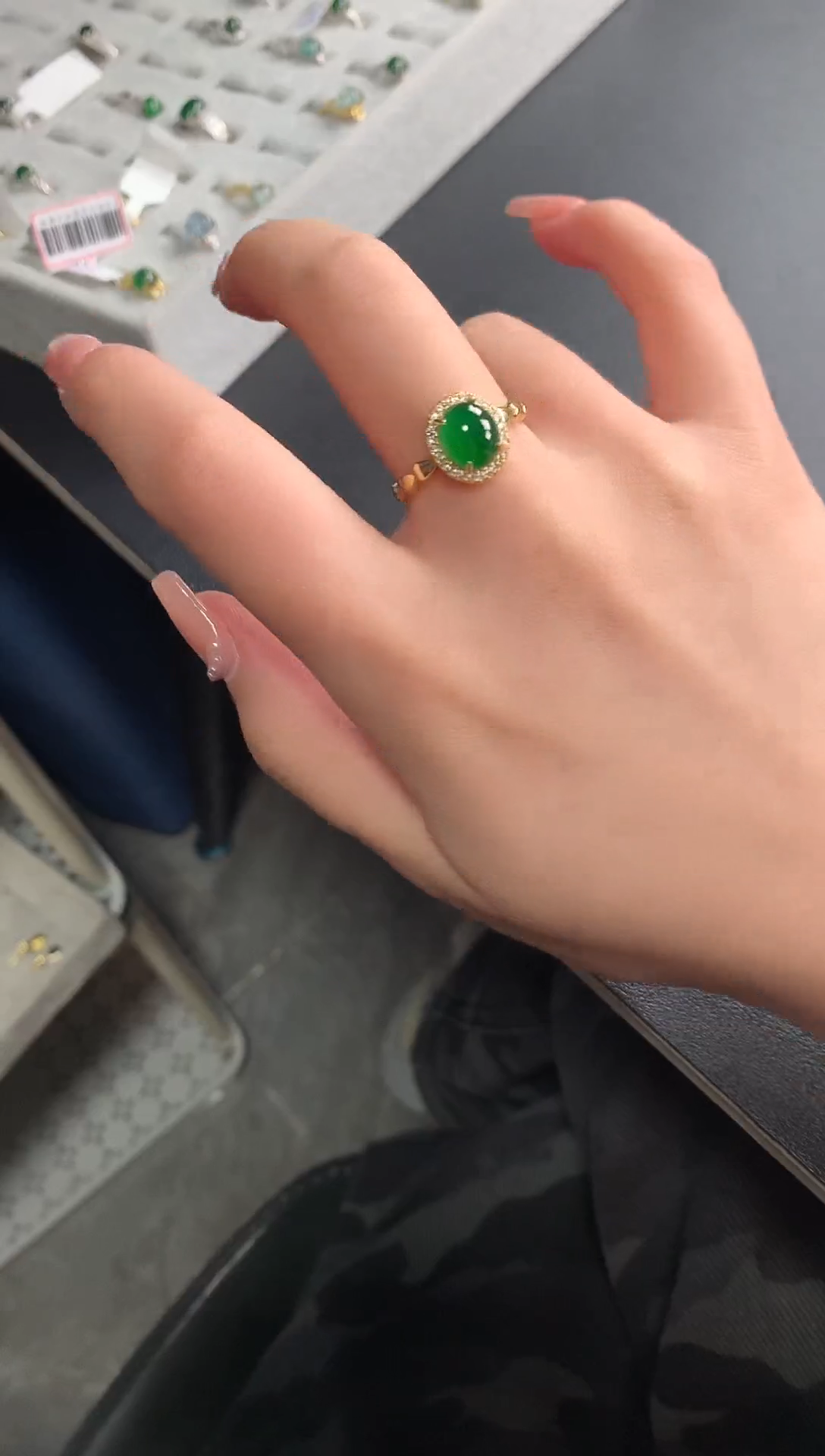 【闪购商品】翡翠戒指银S925镶嵌51241