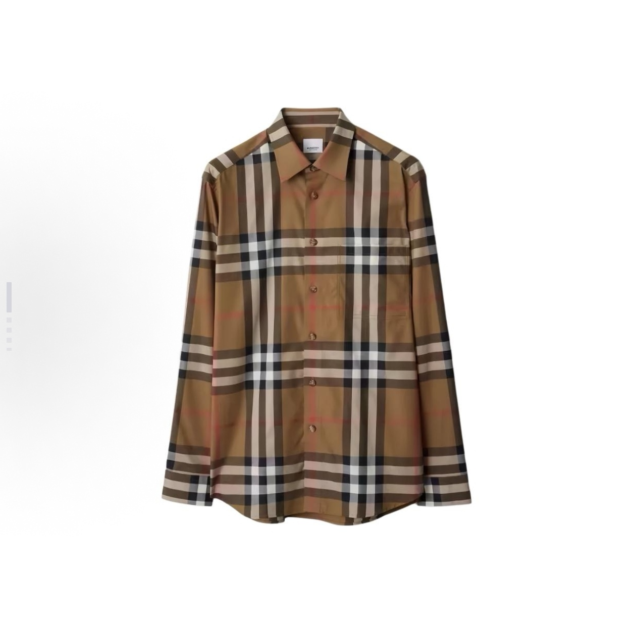 BURBERRY/博柏利BURBERRY/博柏利棕色全棉格纹单排扣长袖衬衫 1