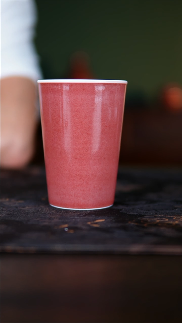 杯子景德镇纯手工陶瓷豇豆红