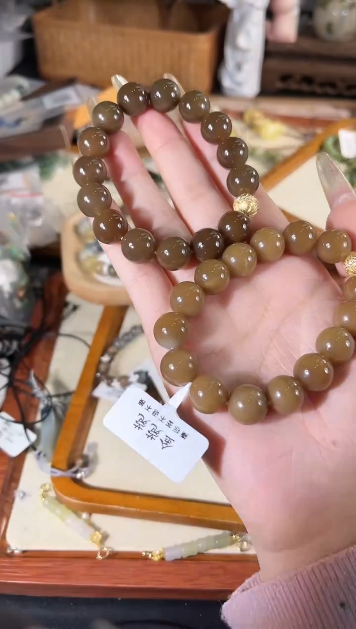 银S925镶嵌手链和田玉多样性发其一孤品默认微瑕