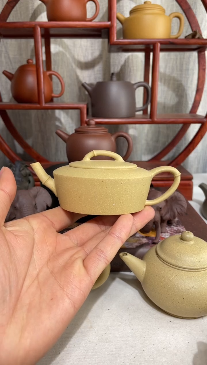 【闪购商品】紫砂茶壶宝山墨绿文竹140cc