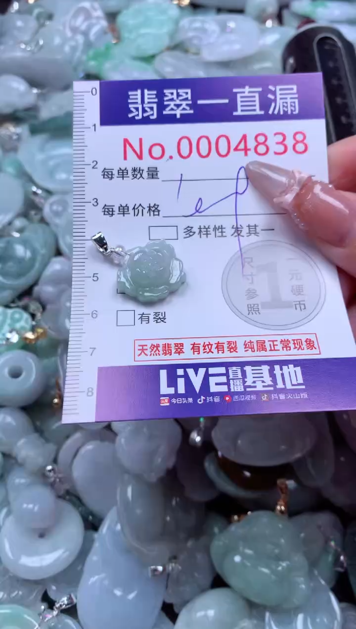 吊坠(不含链)未镶嵌翡翠4838