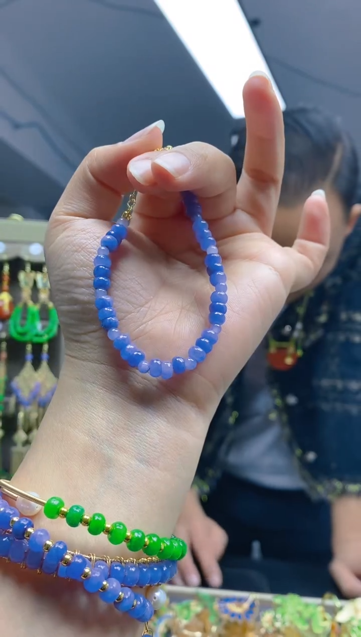 【闪购商品】翡翠耳饰合金0241翡翠手链