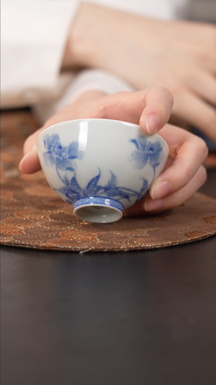 【闪购商品】杯恒垣山房青花虞美人