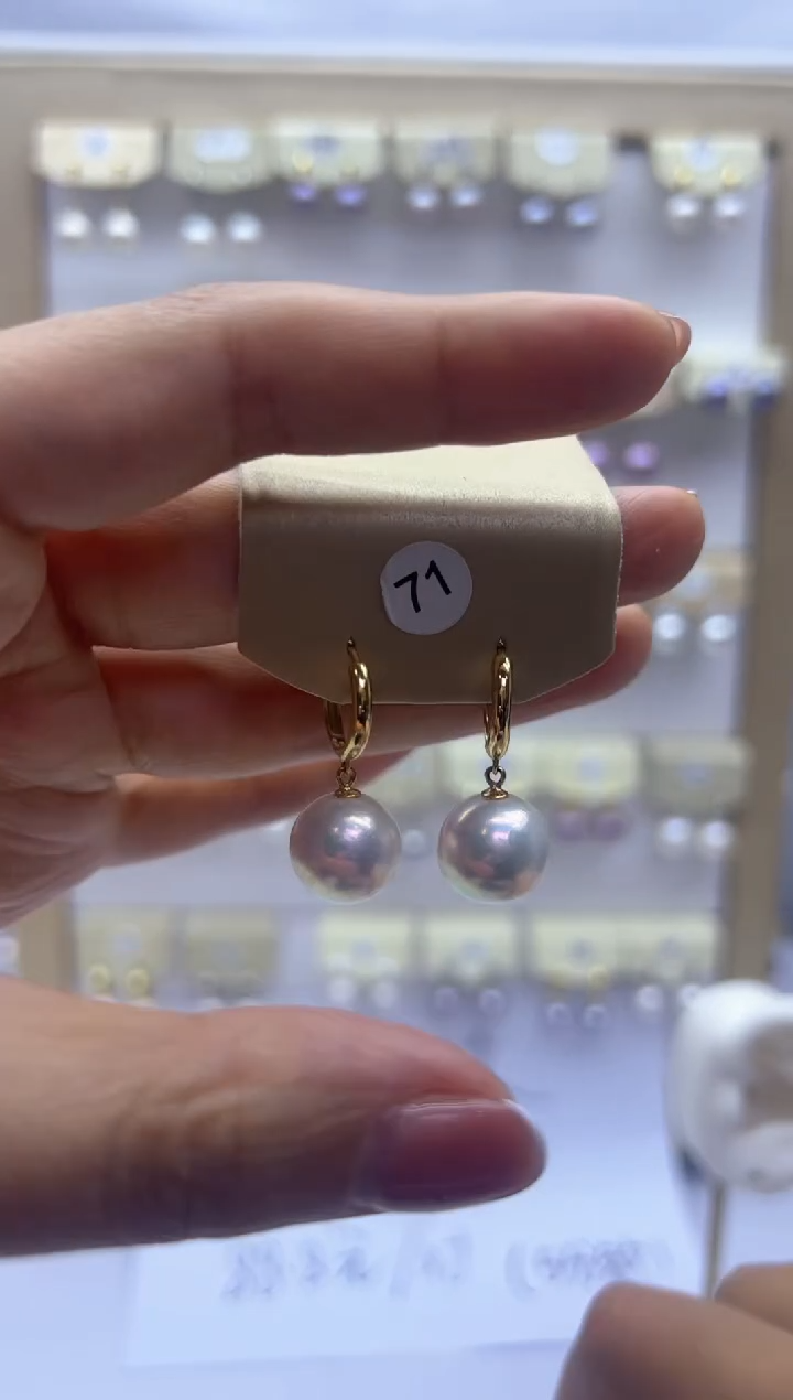【闪购商品】淡水珍珠耳饰银S925镶嵌71