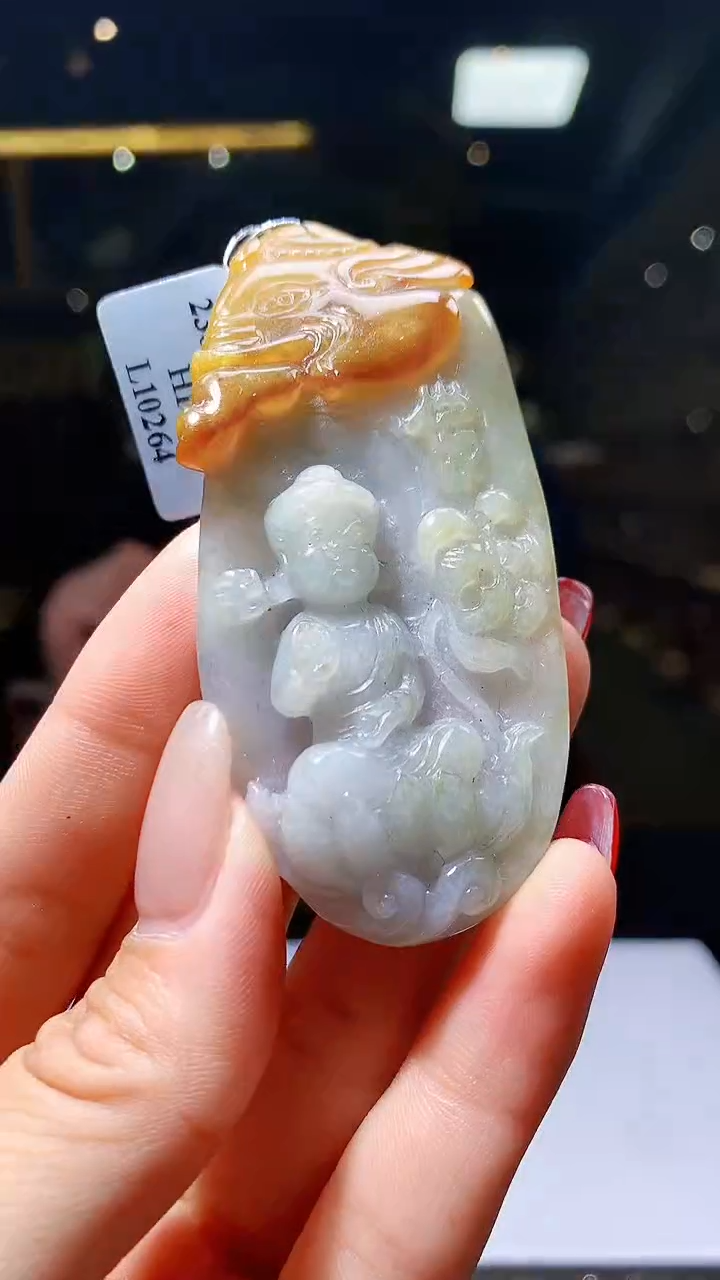 【闪购商品】定制翡翠未镶嵌1004hm-毛货挂件23