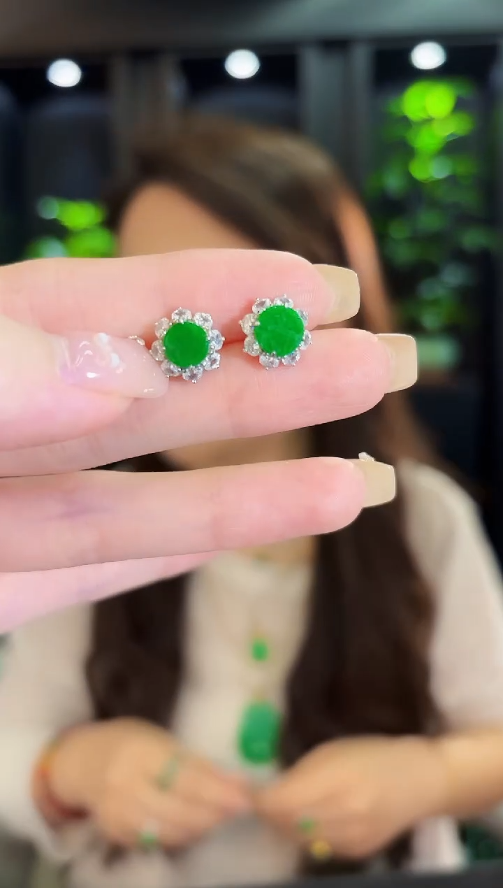 翡翠未镶嵌耳饰缅料A货/多样性发货/一件