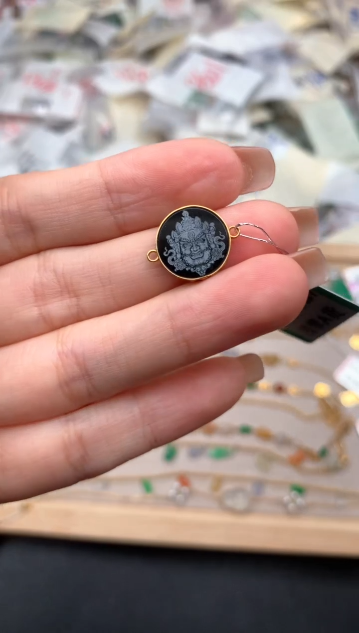 18K金镶嵌挂件翡翠多样性发货（发一个）