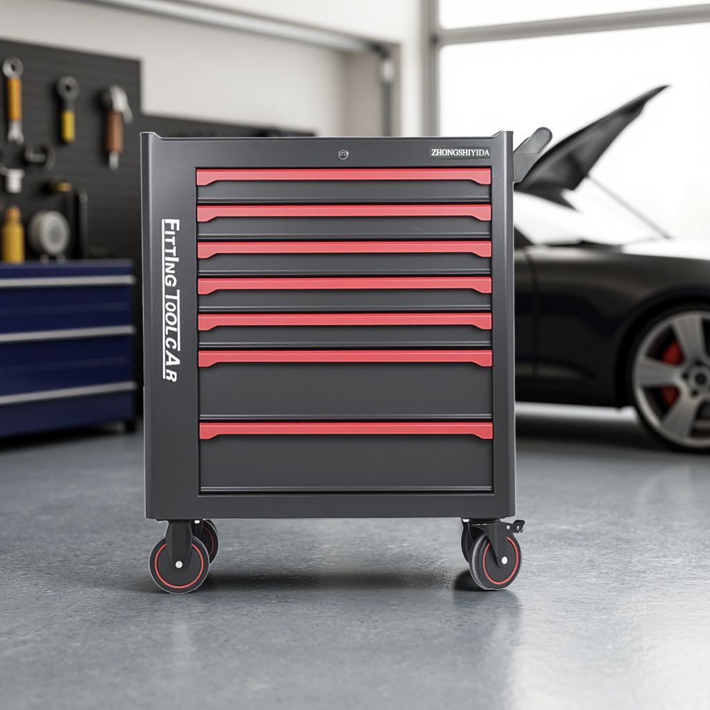 重型工具车七层工具柜带侧柜五金工具箱抽屉多功能收纳储物可移动