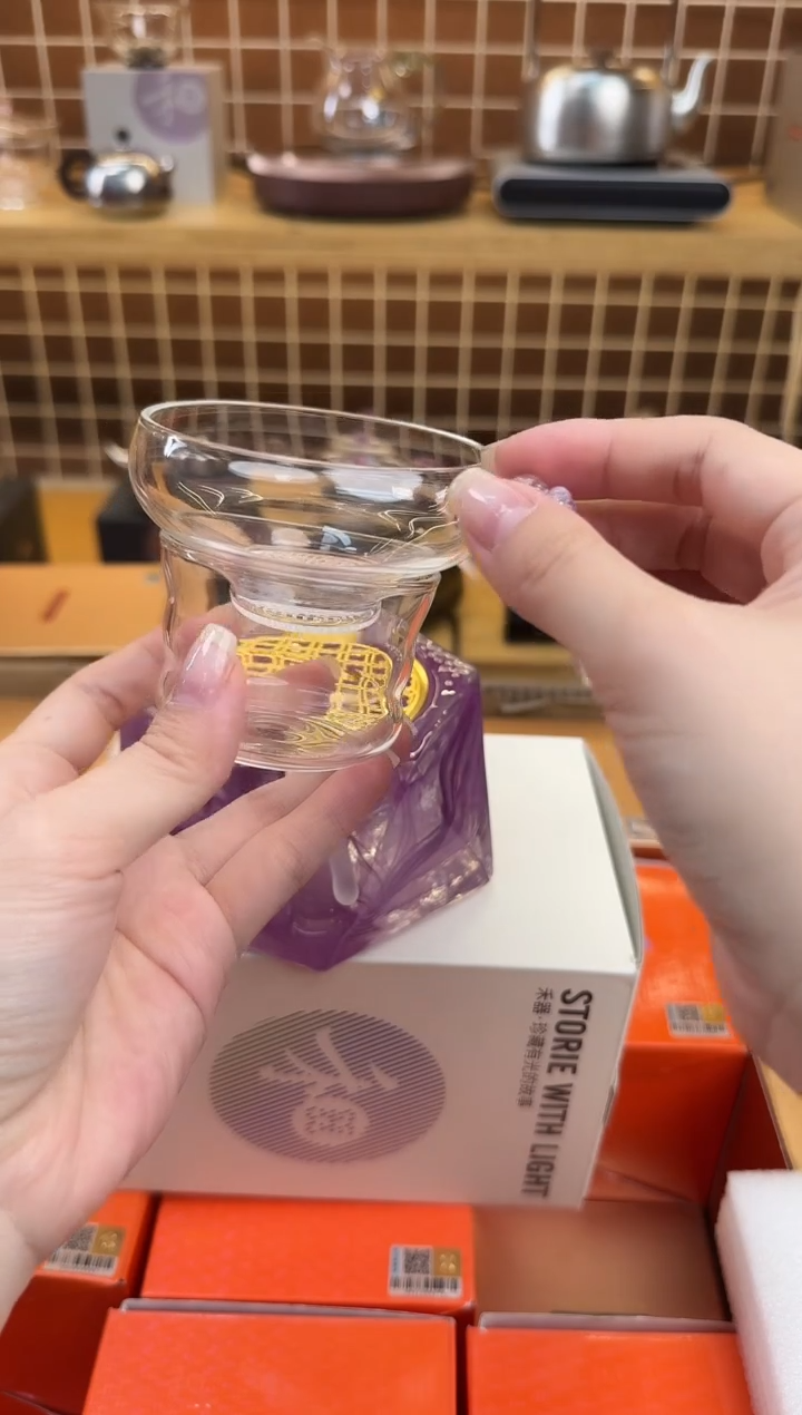 @@禾器奉珠茶漏浅紫色