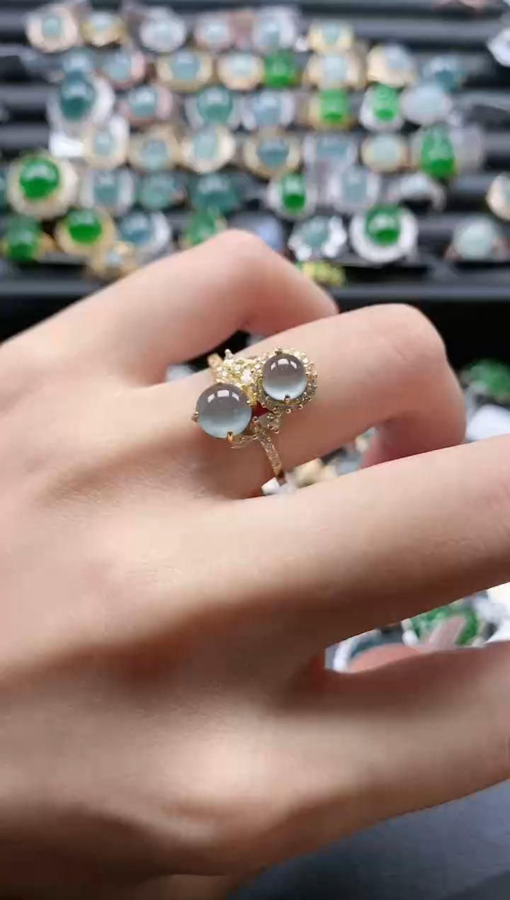 【闪购商品】翡翠戒指银S925镶嵌51511