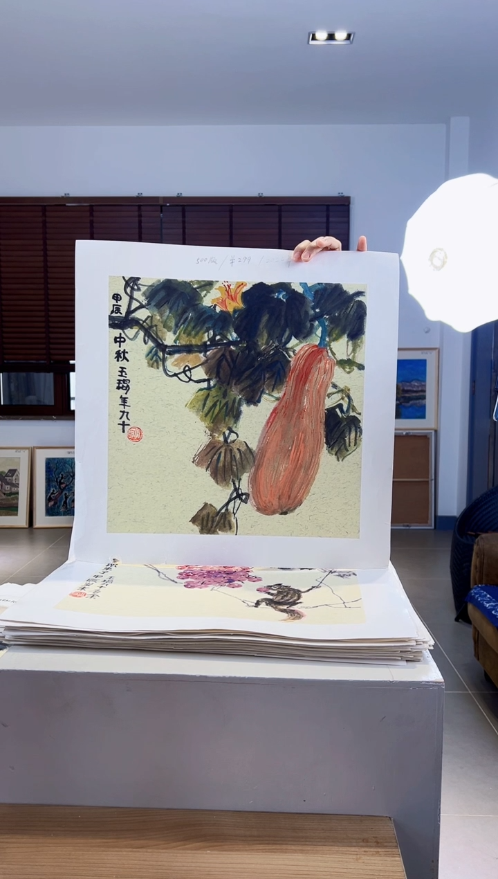 【闪购商品】版画耿玉琨限量作品亲签盖章版画S