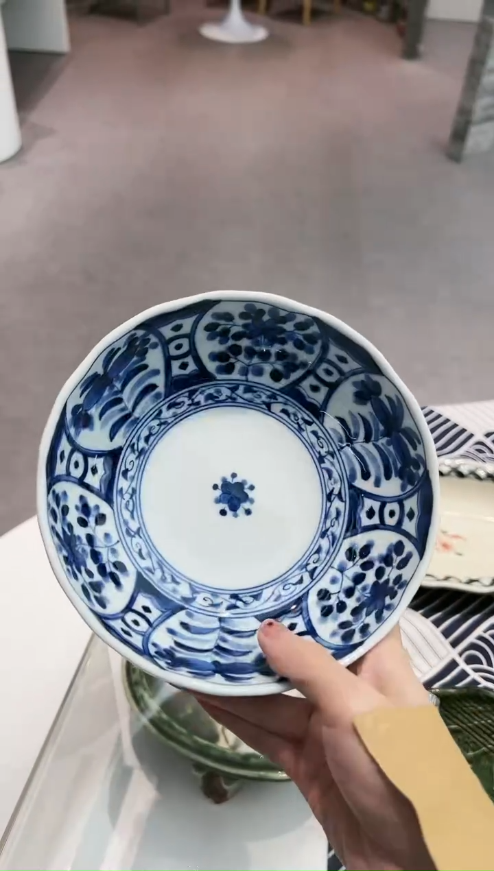 瓷蓝凛家煮物钵16.5cm