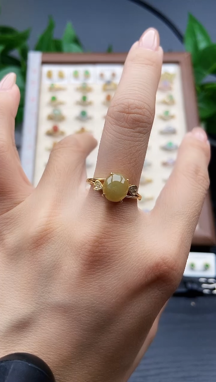 银S925镶嵌戒指翡翠12