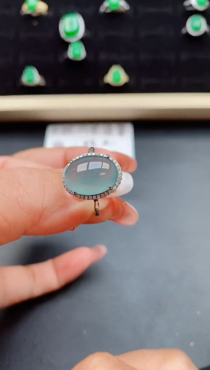 【闪购商品】翡翠戒指银S925镶嵌508050