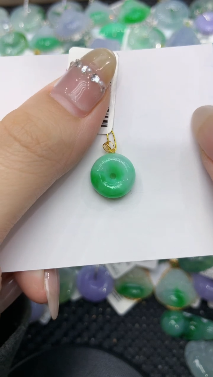 【闪购商品】翡翠颈饰18K金镶嵌222222222