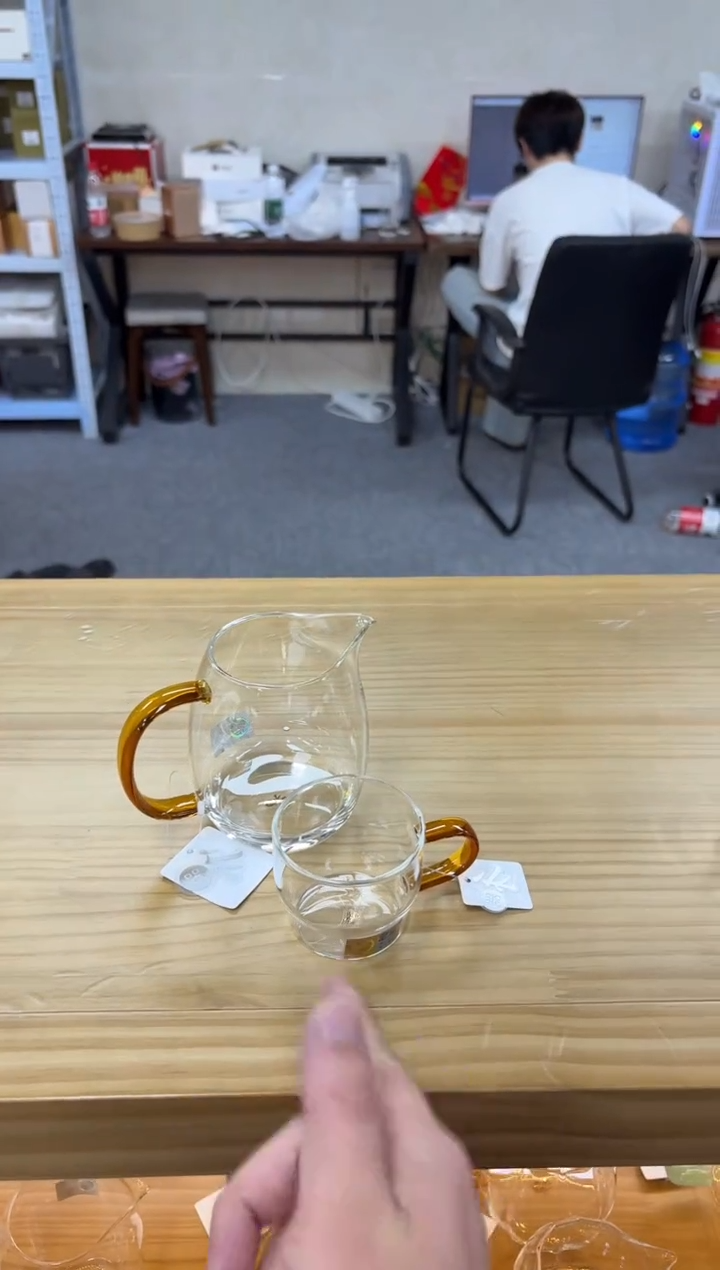 禾器澄然茶海琥珀色+禾器清禾杯一个装